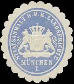 Staatsanwalt b.d. K.Bayer. Landgerichte MÃ¼nchen I