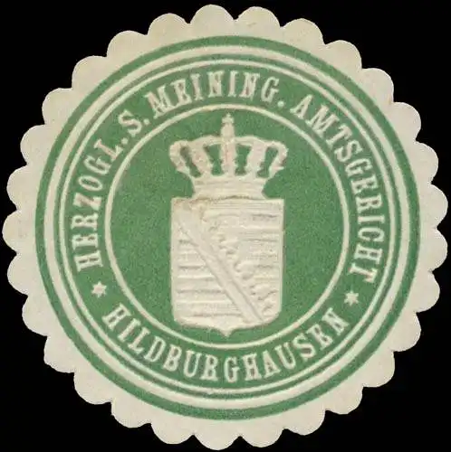 H.S. Meining. Amtsgericht Hildburghausen