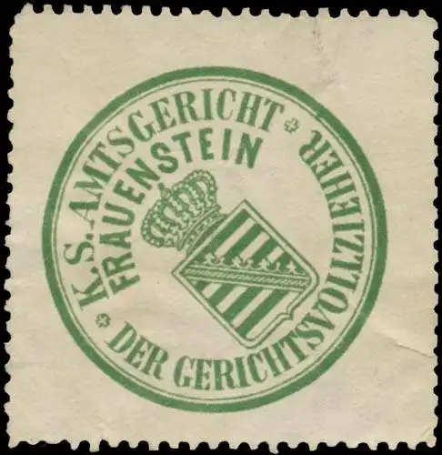 Der Gerichtsvollzieher K.S. Amtsgericht Frauenstein