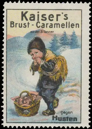 Junge mit Kaisers Brust Caramellen