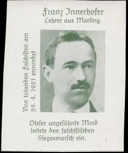 Franz Innerhofer Lehrer aus Marling