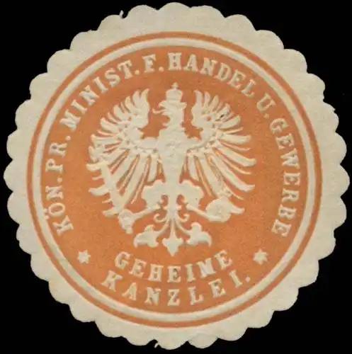 K.Pr. Ministerium fÃ¼r Handel und Gewerbe - Geheime Kanzlei