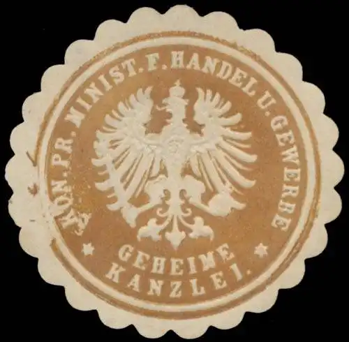 K.Pr. Ministerium fÃ¼r Handel und Gewerbe - Geheime Kanzlei