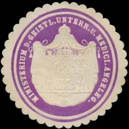 Ministerium des Geistlichen Unterrichts und Medicinischen Angelegenheiten