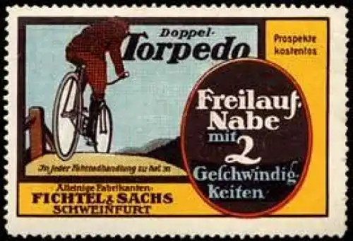 Doppel-Torpedo Fahrrad Freilauf-Nabe