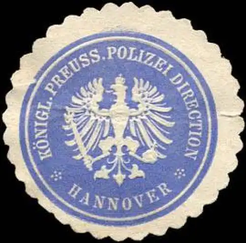 KÃ¶niglich Preussische Polizei Direction - Hannover