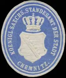 Koenigl. Saechs. Standesamt der Stadt Chemnitz