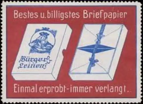 Briefpapier Bürgerleinen