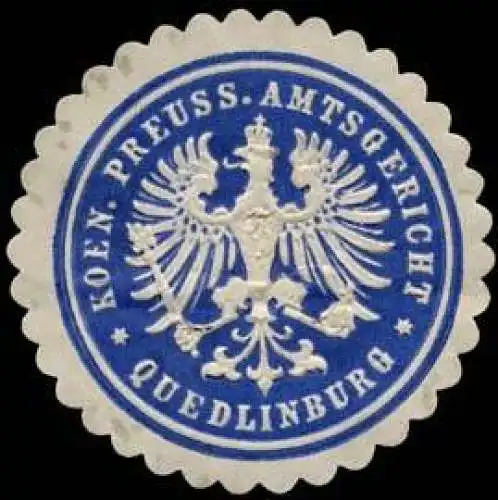 Koeniglich Preussisches Amtsgericht - Quedlinburg