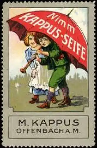 Kappus-Seife - Kinder unterm Regenschirm
