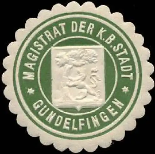 Magistrat der KÃ¶niglich Bayrischen Stadt Gundelfingen
