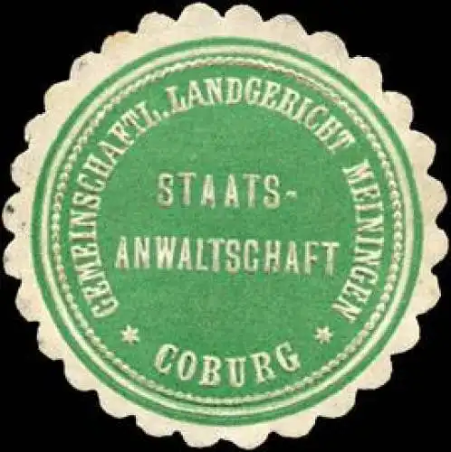 Gemeinschaftliches Landgericht Meiningen - Staatsanwaltschaft Coburg