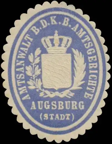 Amtsanwalt b.d. K. Bayer. Amtsgerichte Augsburg (Stadt)