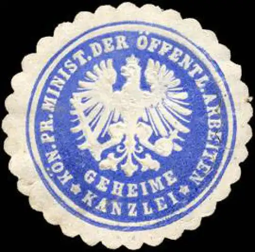 K.Pr. Ministerium der Ãffentlichen Arbeiten - Geheime Kanzlei
