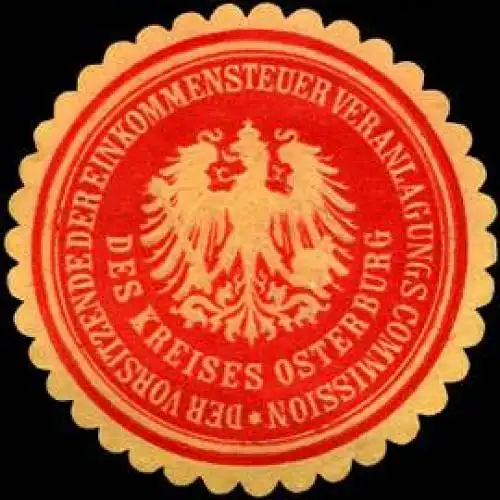 Der Vorsitzende der Einkommensteuer Veranlagungs Commission des Kreises Osterburg