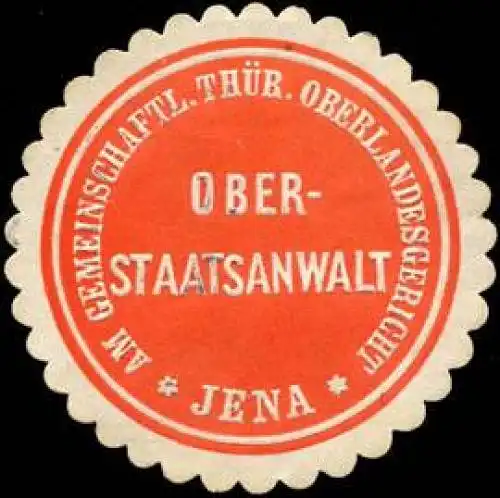 Oberstaatsanwalt am Gemeinschaftlich ThÃ¼ringischen Oberlandesgericht Jena