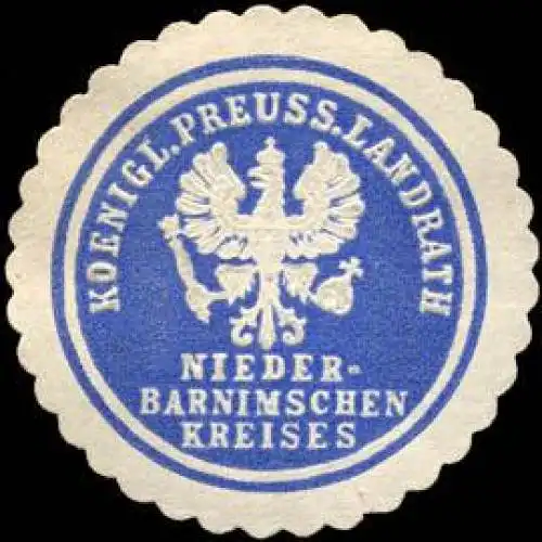 K. Pr. Landrath - Niederbarnim - Niederbarnimschen Kreises