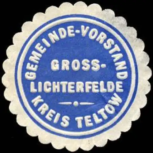 Gemeinde - Vorstand Gross - Lichterfelde - Kreis Teltow