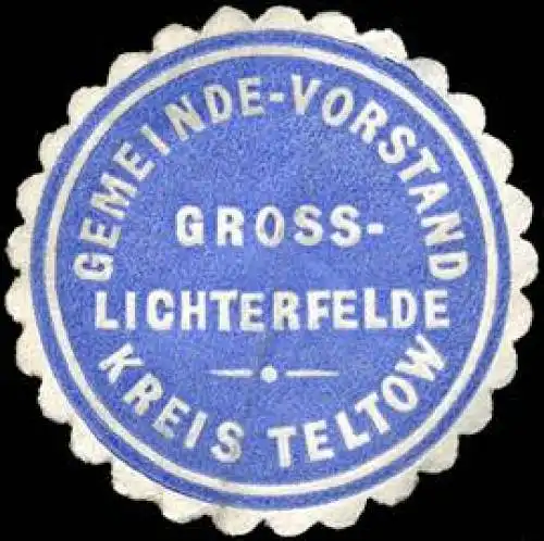 Gemeinde - Vorstand Gross - Lichterfelde - Kreis Teltow