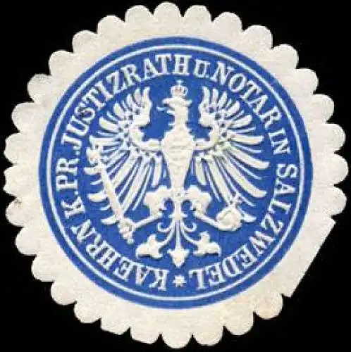 Königlich Preussischer Justizrath und Notar in Salzwedel - Kaehrn