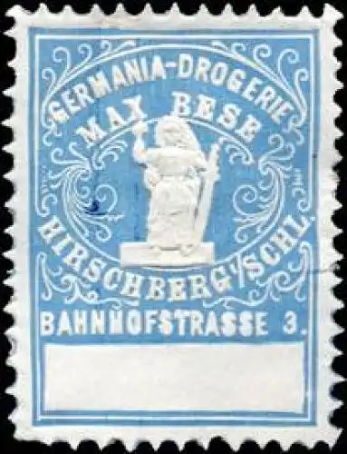 Germania - Drogerie Max Bese - Hirschberg in Schlesien