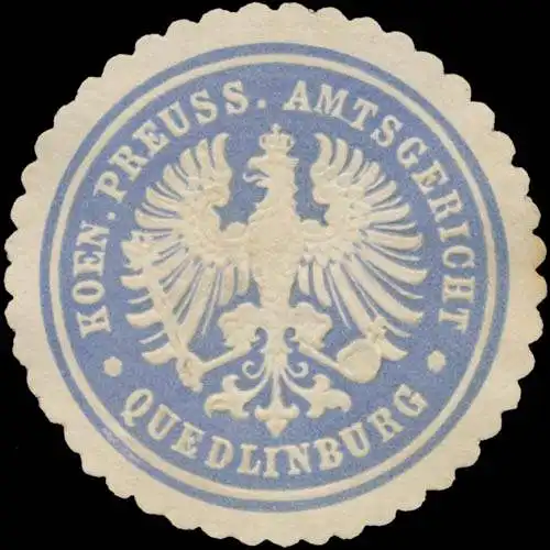 K. Pr. Amtsgericht Quedlinburg