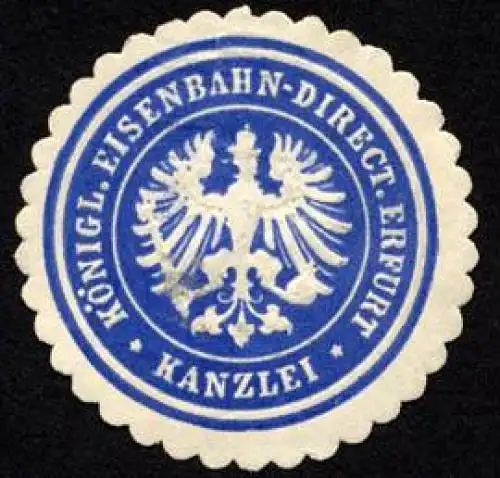 KÃ¶nigliche Eisenbahn - Direction Erfurt - Kanzlei