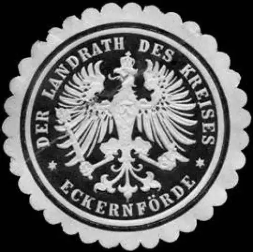 Der Landrath des Kreises EckernfÃ¶rde