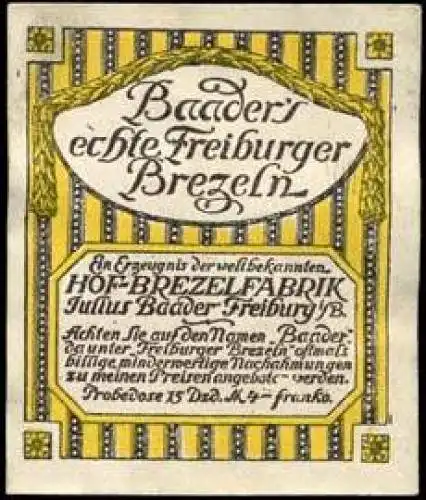 Baaders echte Freiburger Brezeln