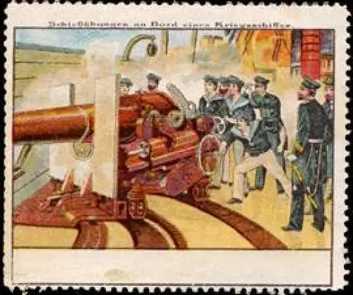 SchieÃÃ¼bungen an Bord eines Kriegsschiffes