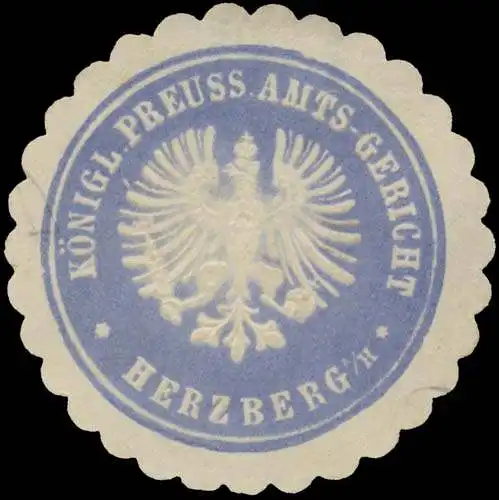 K. Pr. Amtsgericht Herzberg am Harz