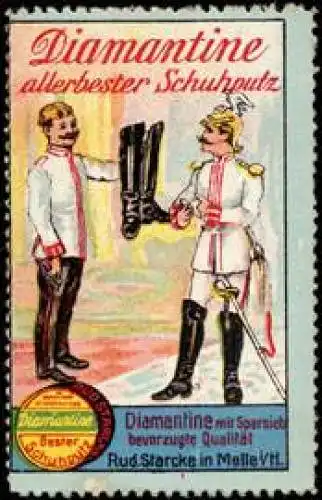 Soldaten putzen Stiefel mit Diamantine