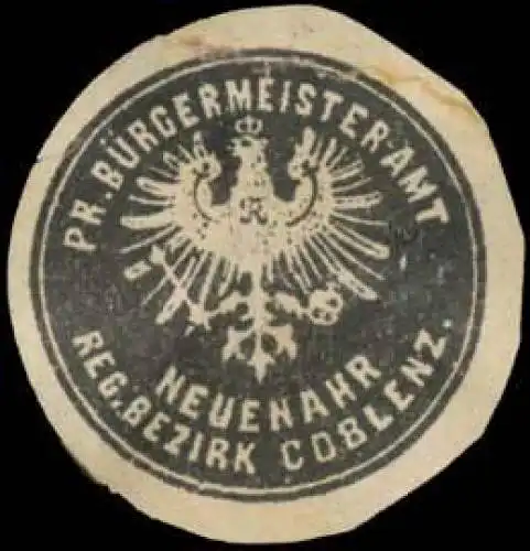 Pr. Bürgermeisteramt Neuenahr Reg. Bez. Koblenz