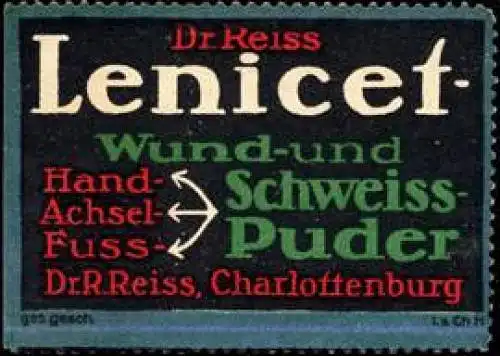 Dr. Reiss Lenicet - Wund - und Schweisspuder