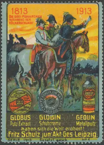 Die drei Monarchen wÃ¤hrend der VÃ¶lkerschlacht