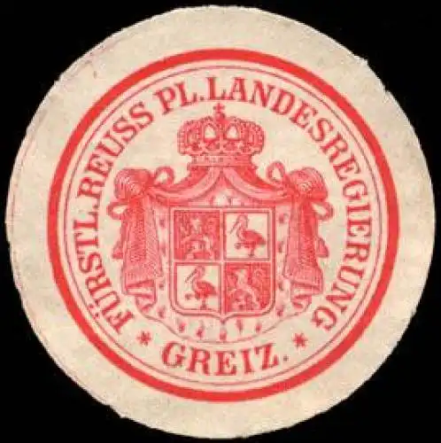 Fürstlich Reuss Pl. Landesregierung - Greiz