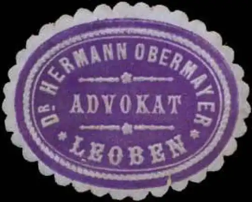 Advokat Dr. Hermann Obermayer