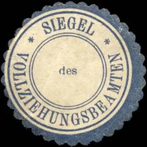 Siegel des Vollziehungsbeamten