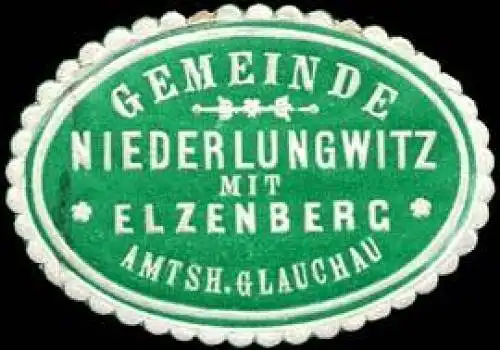 Gemeinde Niederlungwitz mit Elzenberg - Amtshauptmannschaft Glauchau