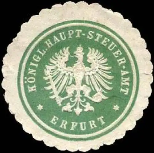 Königlich Preussisches Haupt - Steuer - Amt - Erfurt