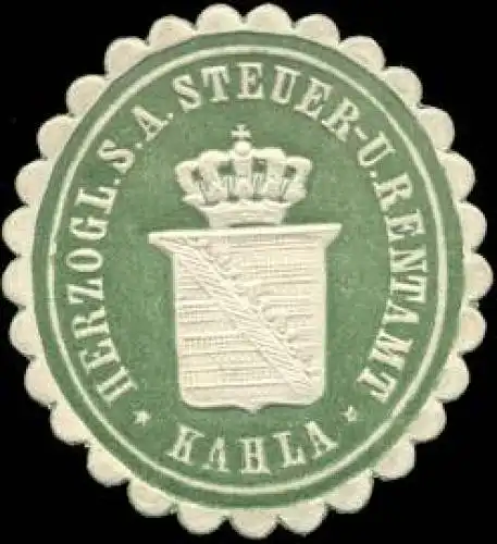 Herzoglich sächsische A. Steuer - und Rentamt - Kahla