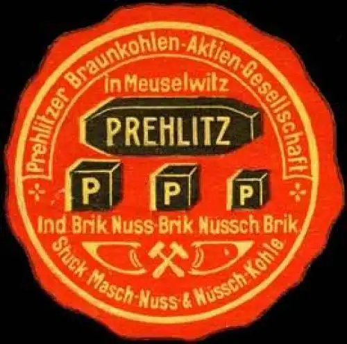 Prehlitzer Braunkohlen - Aktien - Gesellschaft in Meuselwitz
