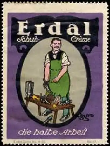 Schuster mit Erdal Schuhcreme