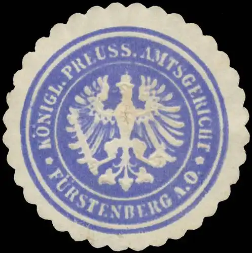 K.Pr. Amtsgericht FÃ¼rstenberg/Oder