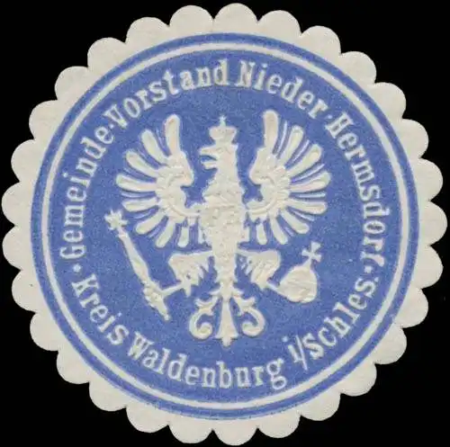 Gemeinde-Vorstand Nieder-Hermsdorf Kreis Waldenburg/Schlesien