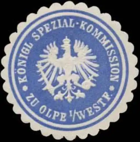 KÃ¶nigl. Spezial-Kommission zu Olpe/Westfalen