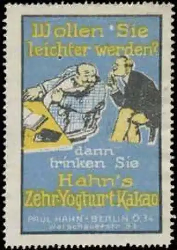 Hahns Zehr-Yoghurt Kakao DiÃ¤t