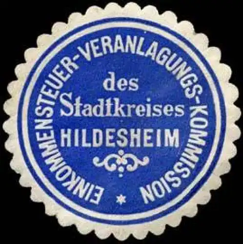 Einkommensteuer - Veranlagungs - Kommission des Stadtkreises Hildesheim