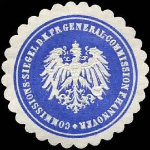 Commissions - Siegel der Königlich Preussischen General - Commission für Hannover