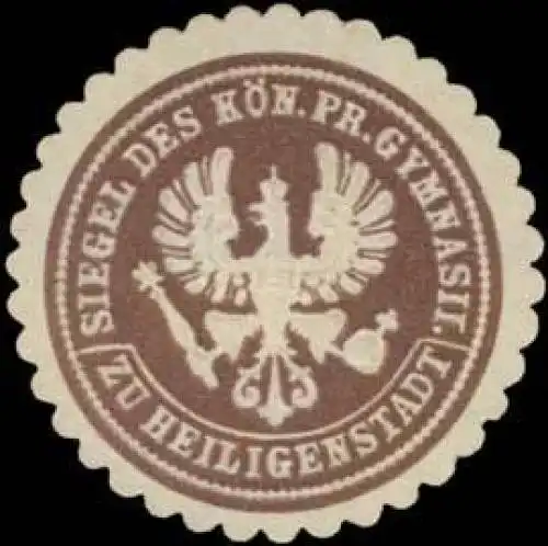 Siegel des KÃ¶n. Pr. Gymnasium zu Heiligenstadt